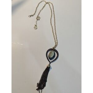 Necklace Erica‎ Lyons gold tone black tassel